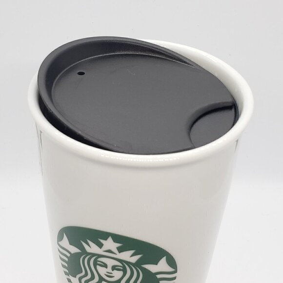 Starbucks White Ceramic Siren Double Walled Tumbler Tall 12oz - Picture 5 of 7